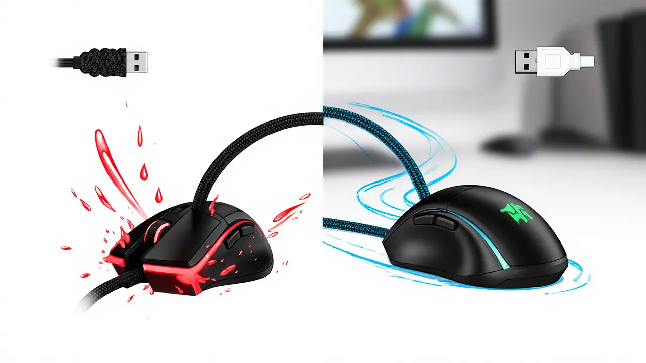 Сравнение тяжелого кабеля и легкого паракорда: трение против свободного скольжения.