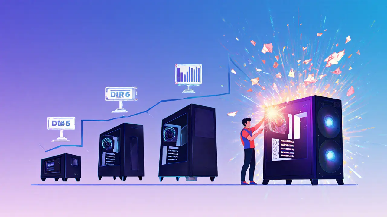 Эволюция железа для киберспорта от 2025 до 2026 года с обновлением процессора и видеокарты.