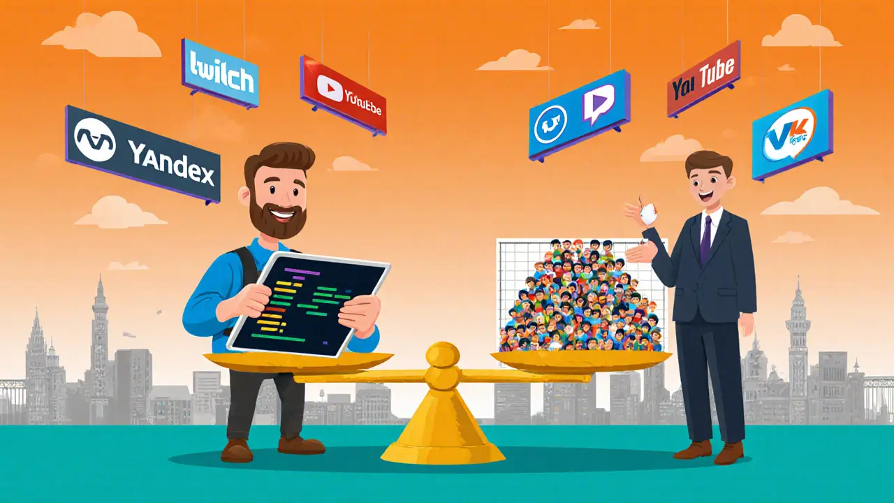 Инженер Valve обменивает код игры на зрителей с представителем Яндекса.