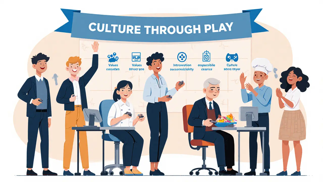 Разные поколения сотрудников играют вместе: молодежь в Valorant, старшие — в Overcooked, генеральный директор рядом.