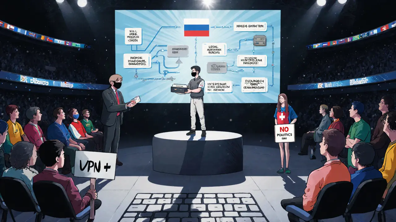 Российский игрок получает приз на турнире без флага, за спиной — схема обхода санкций и юридических барьеров.