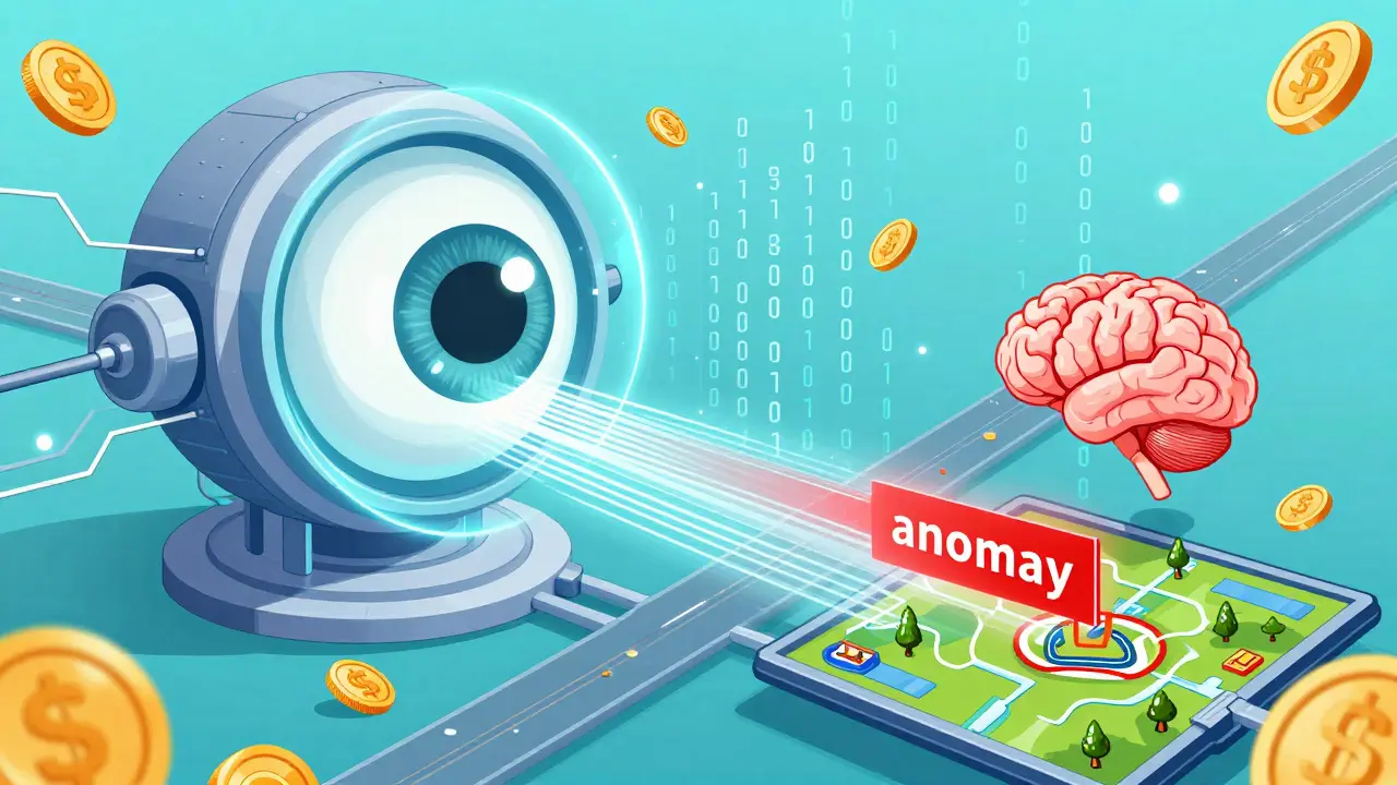 Футуристический интерфейс ИИ, анализирующий аномальные ставки и игровые данные в реальном времени.