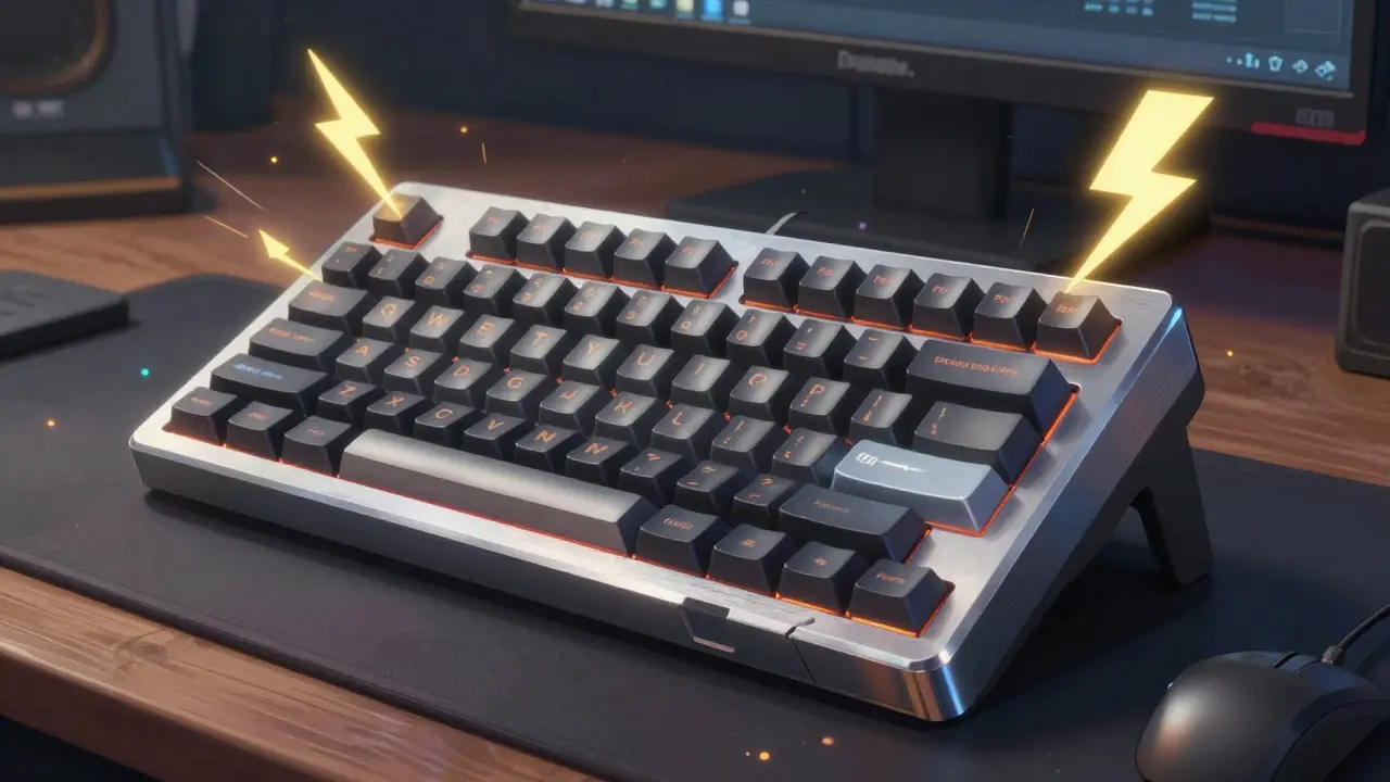 Профессиональная игровая клавиатура с эффектами скорости