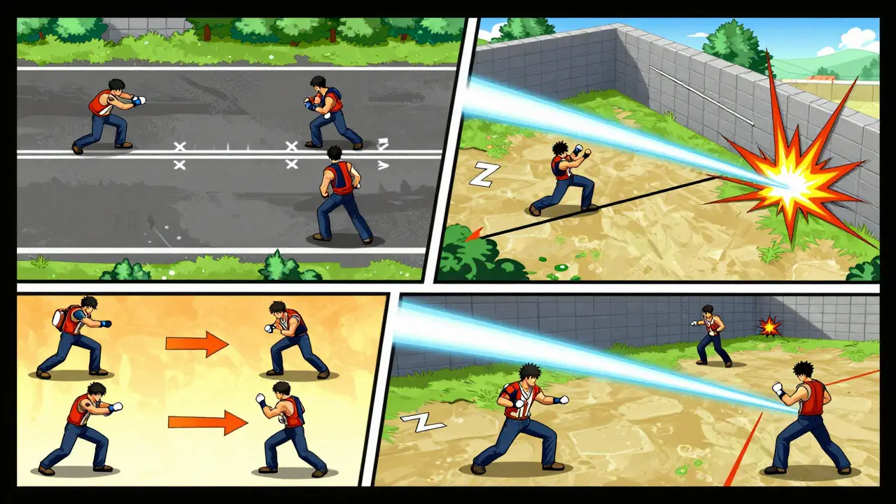 Разница механик боя: двухмерная и трёхмерная системы движения