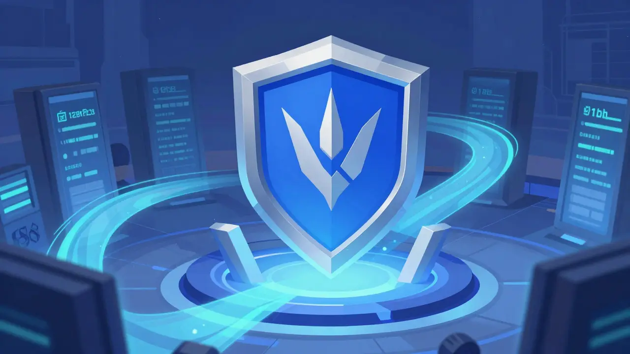 Абстрактная иллюстрация серверов и системы античита Vanguard в Valorant