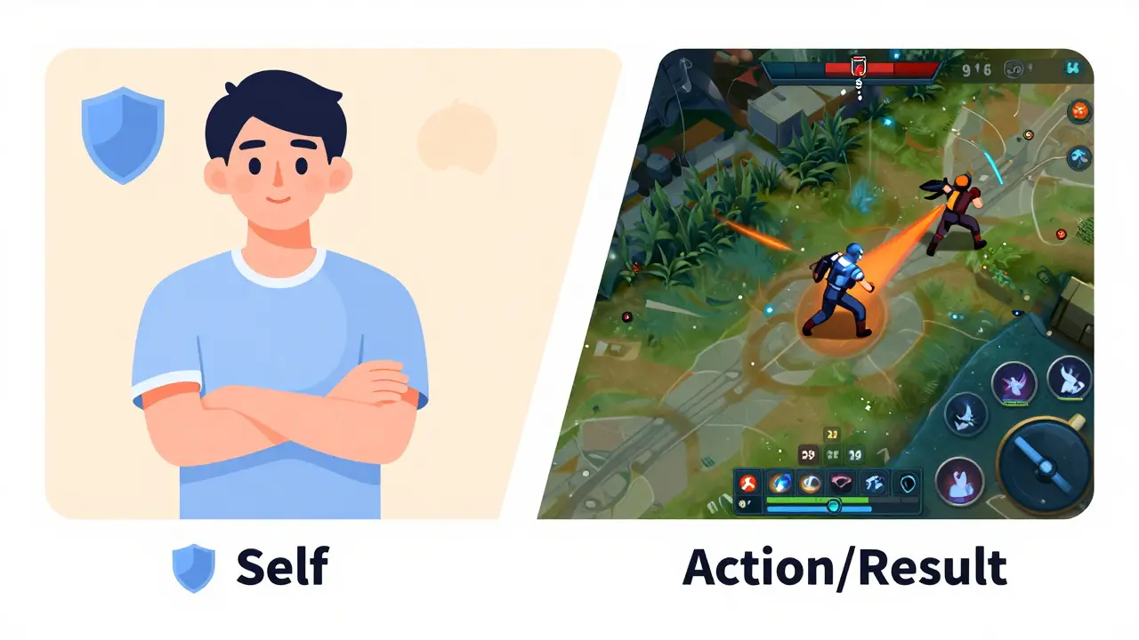 Иллюстрация разделения личности игрока и его игровых ошибок