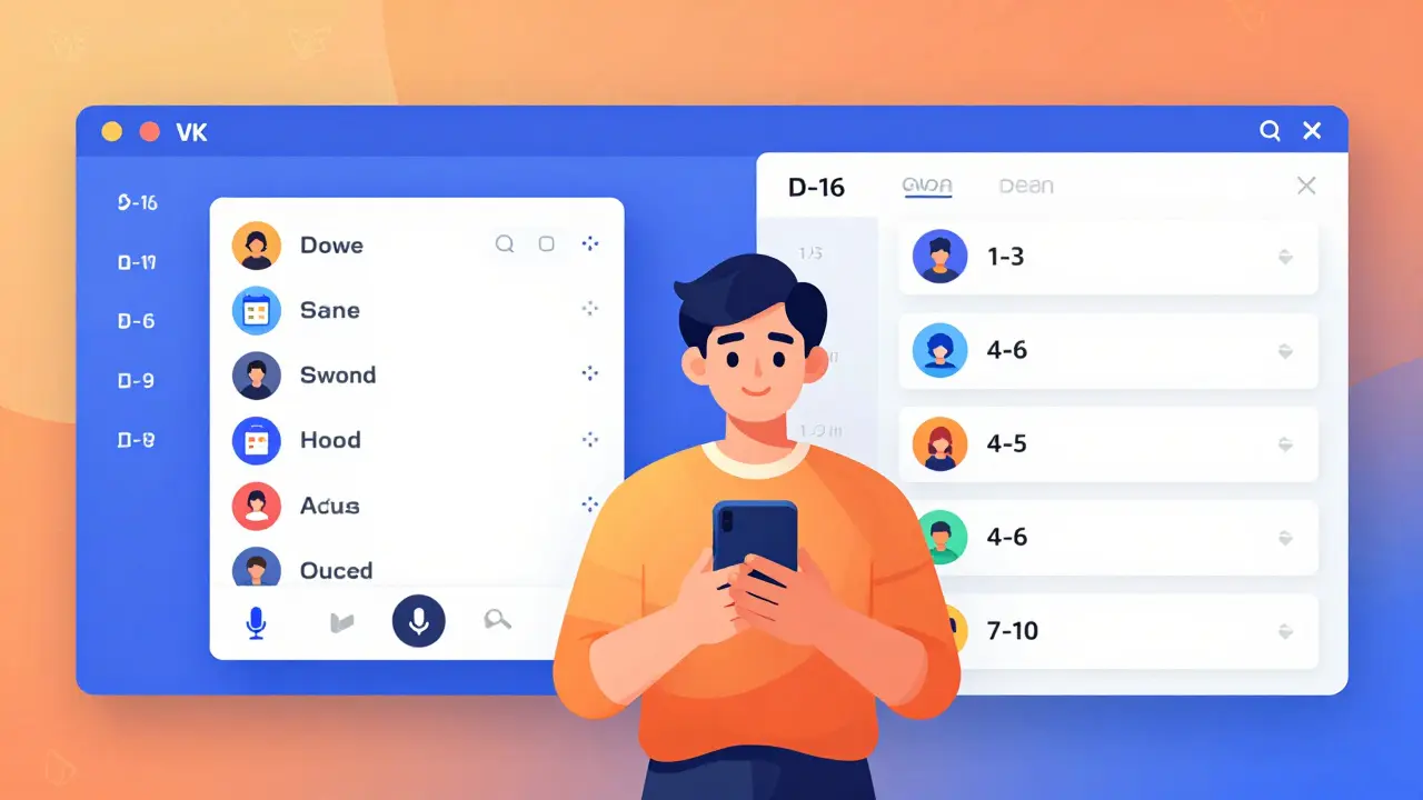 Иллюстрация профилей в VK и каналов Discord для поиска команды