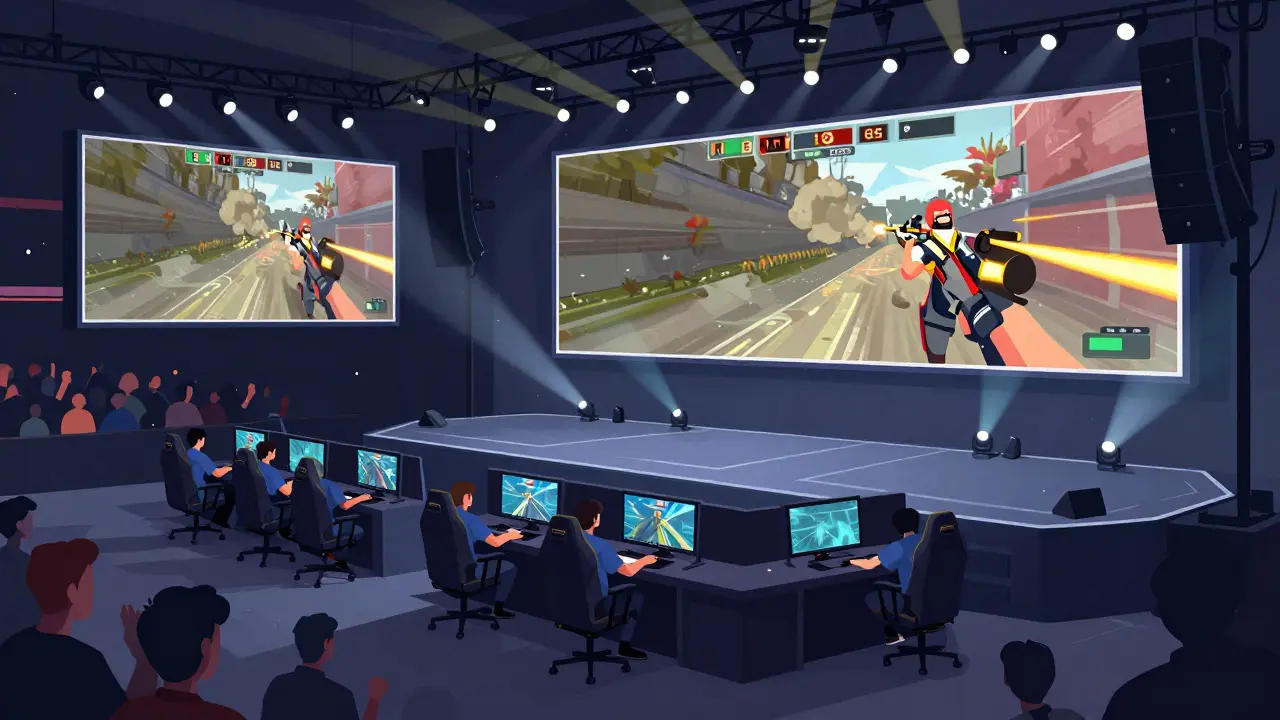 Киберспортивная арена во время турнира по Counter-Strike 2