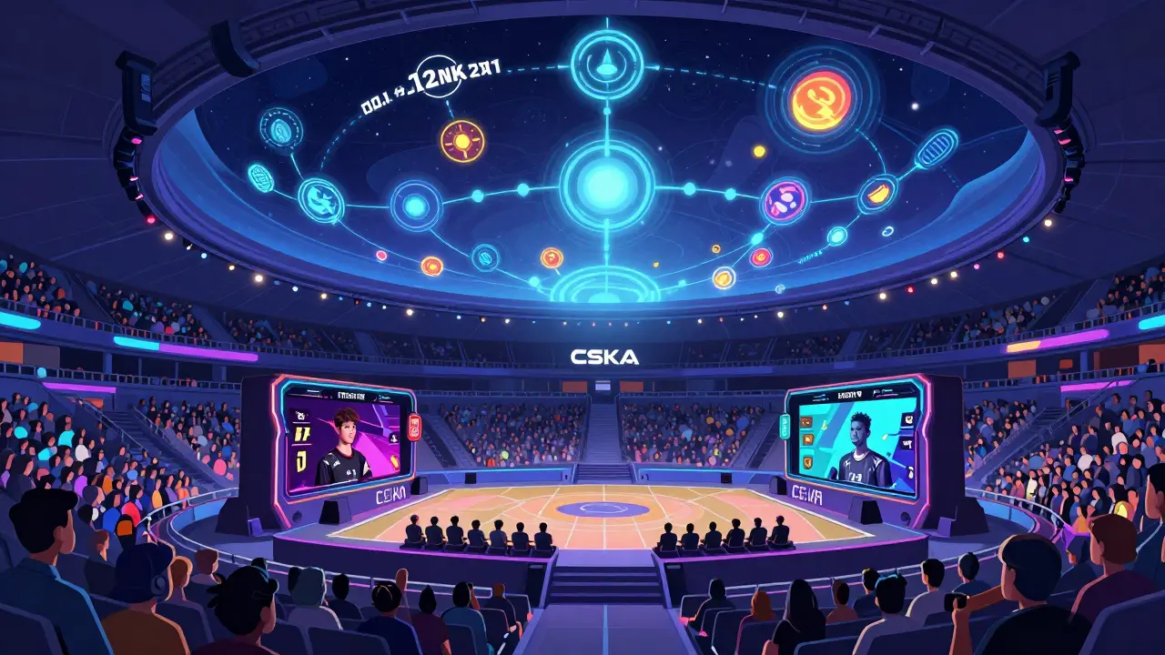 Эпическая сцена финала EPICENTER Major 2019 на арене ЦСКА с эффектами