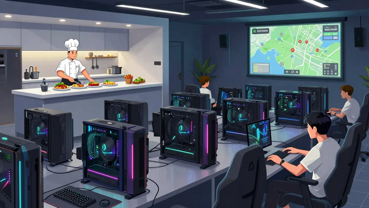 Современная тренировочная база Team Liquid с игроками и техникой