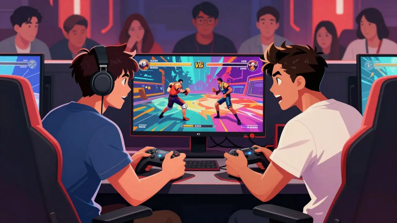 Современный турнир по Street Fighter: игроки лицом к лицу