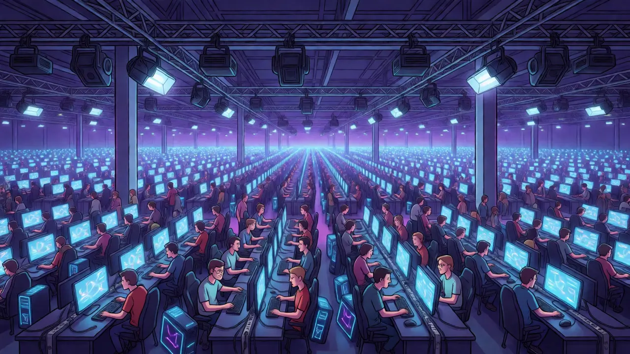 Масштабная LAN-вечеринка с тысячами ПК в зале